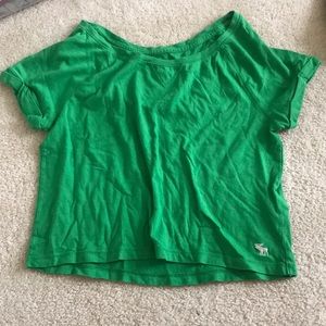 Green crop top